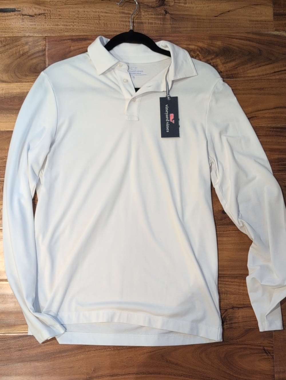 Vineyard Vines Youth Long-Sleeve Polo Shirt in White